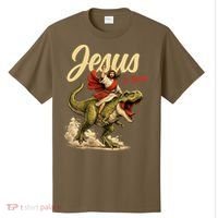 Jesus Is Back Sarcasm Funny Dinosaur T-Shirt thumb 0