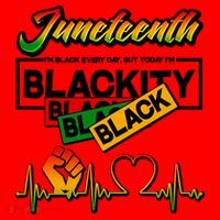 Juneteenth I'm Black Every Day But Today I'm Blackity Black Santa Hat thumb 1