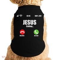 Jesus Is Calling Christian Cross Modern Believe Doggie Tank thumb 0