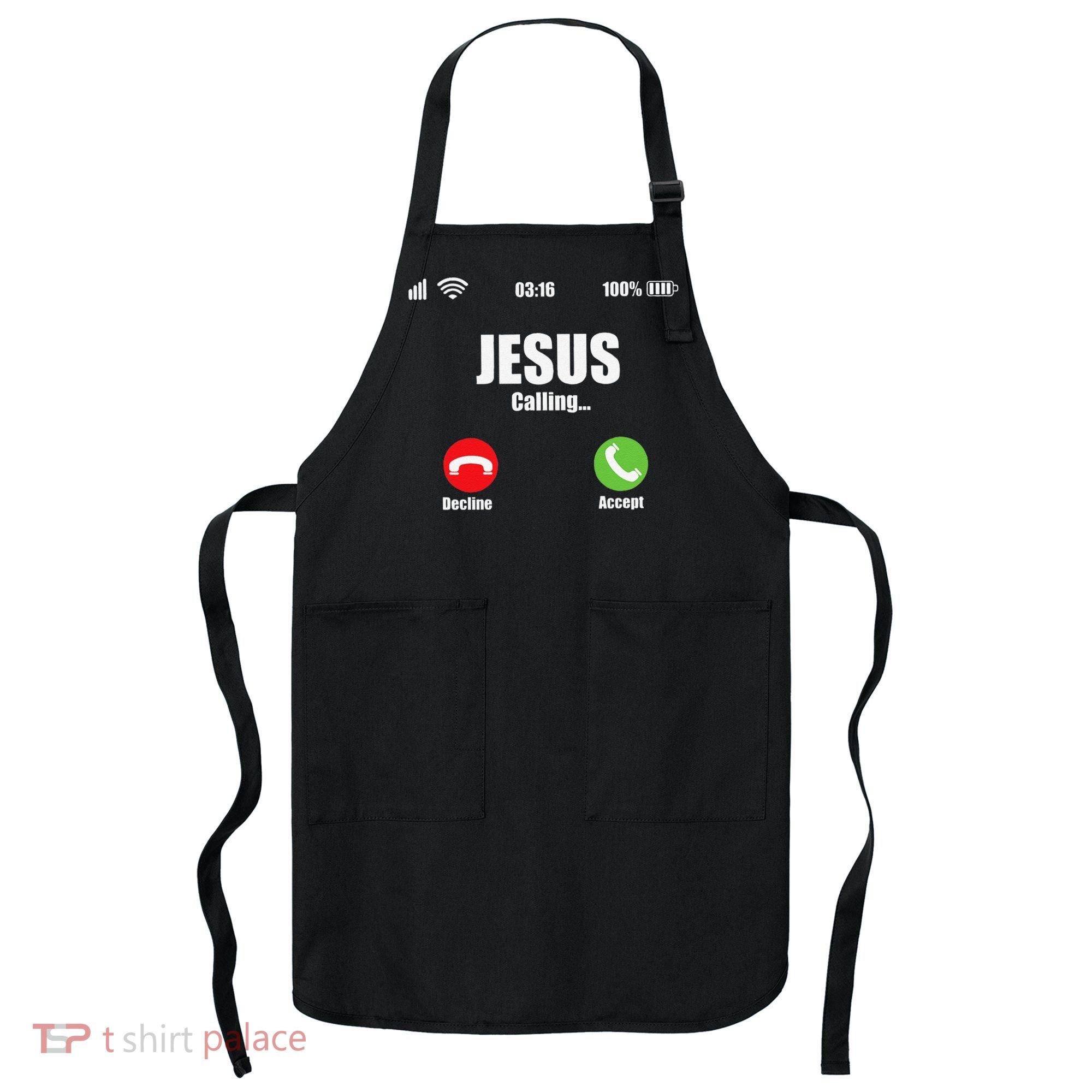 Jesus Is Calling Christian Cross Modern Believe Apron