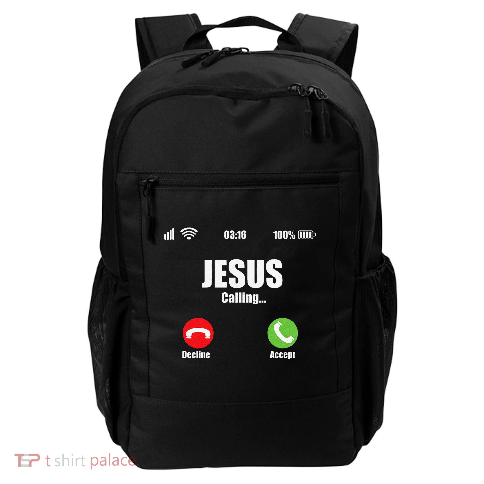 Jesus Is Calling Christian Cross Modern Believe Backpack