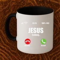 Jesus Is Calling Christian Cross Modern Believe Coffee Mug thumb 2