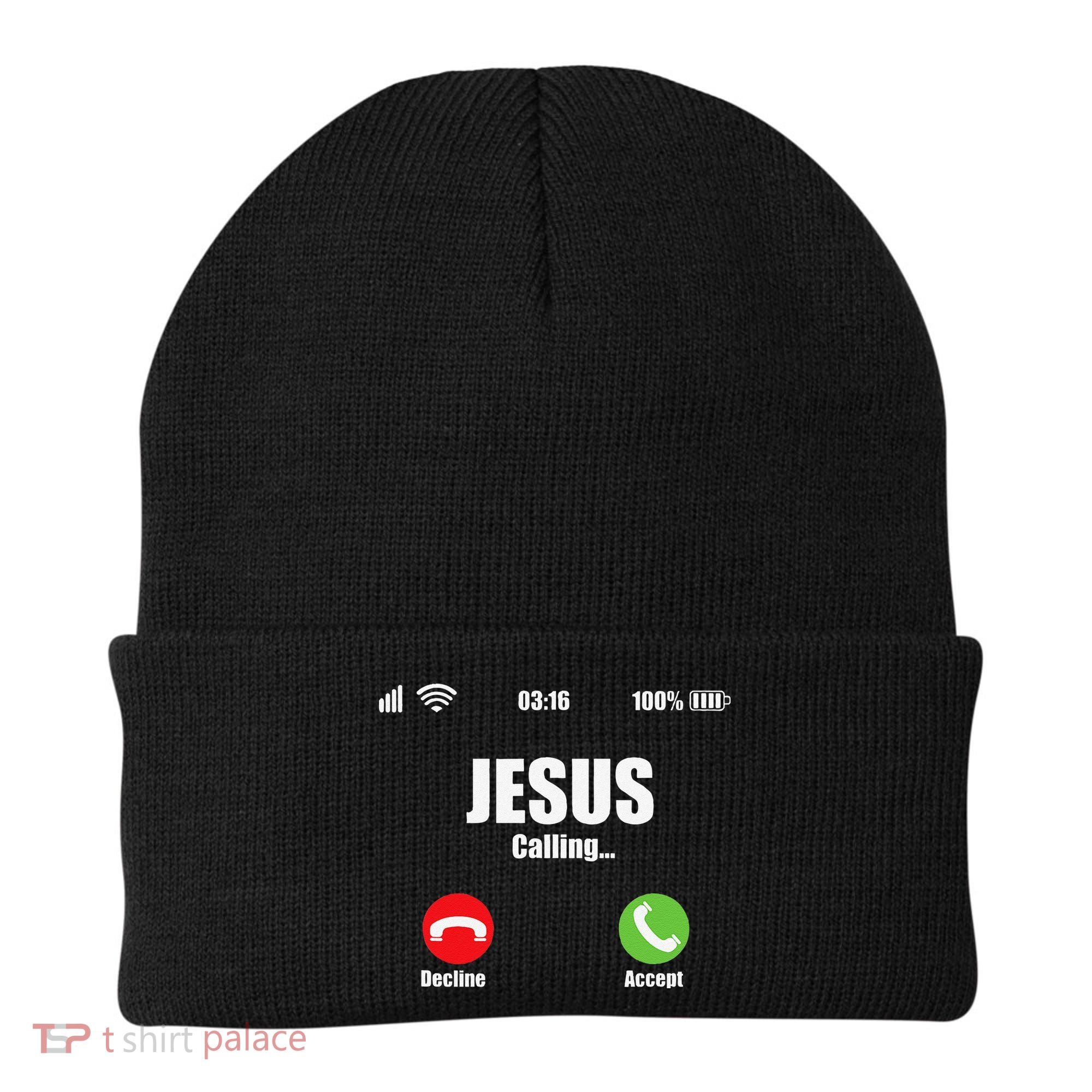 Jesus Is Calling Christian Cross Modern Believe Beanie
