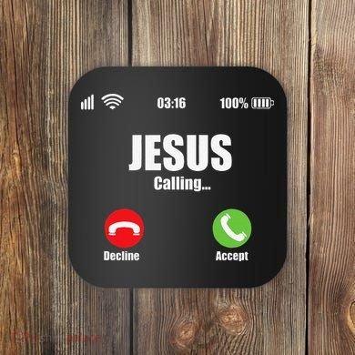 Jesus Is Calling Christian Cross Modern Believe Coaster