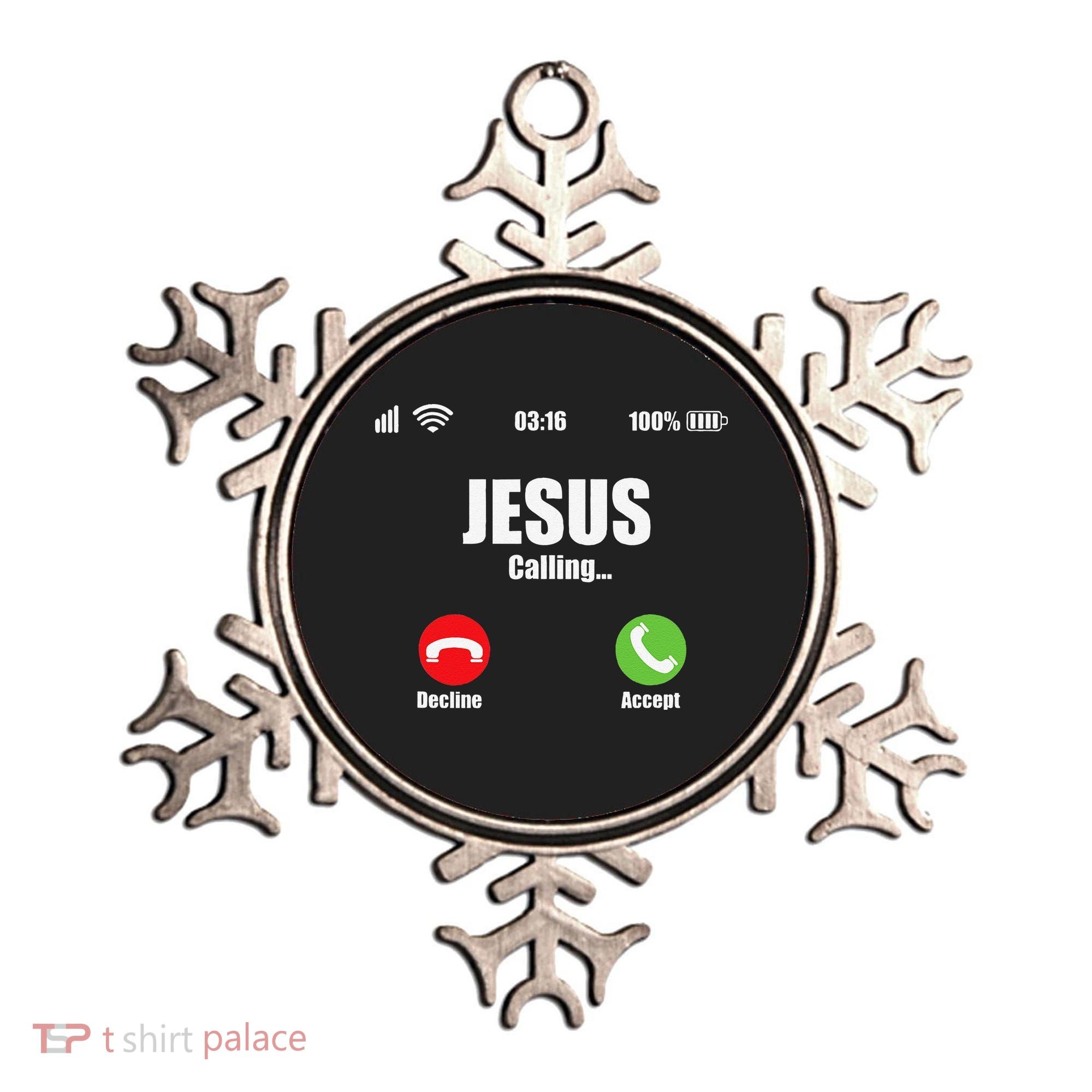 Jesus Is Calling Christian Cross Modern Believe Ornament