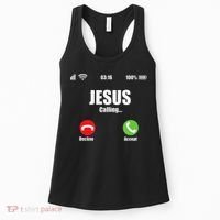 Jesus Is Calling Christian Cross Modern Believe Women's Tank Top thumb 0