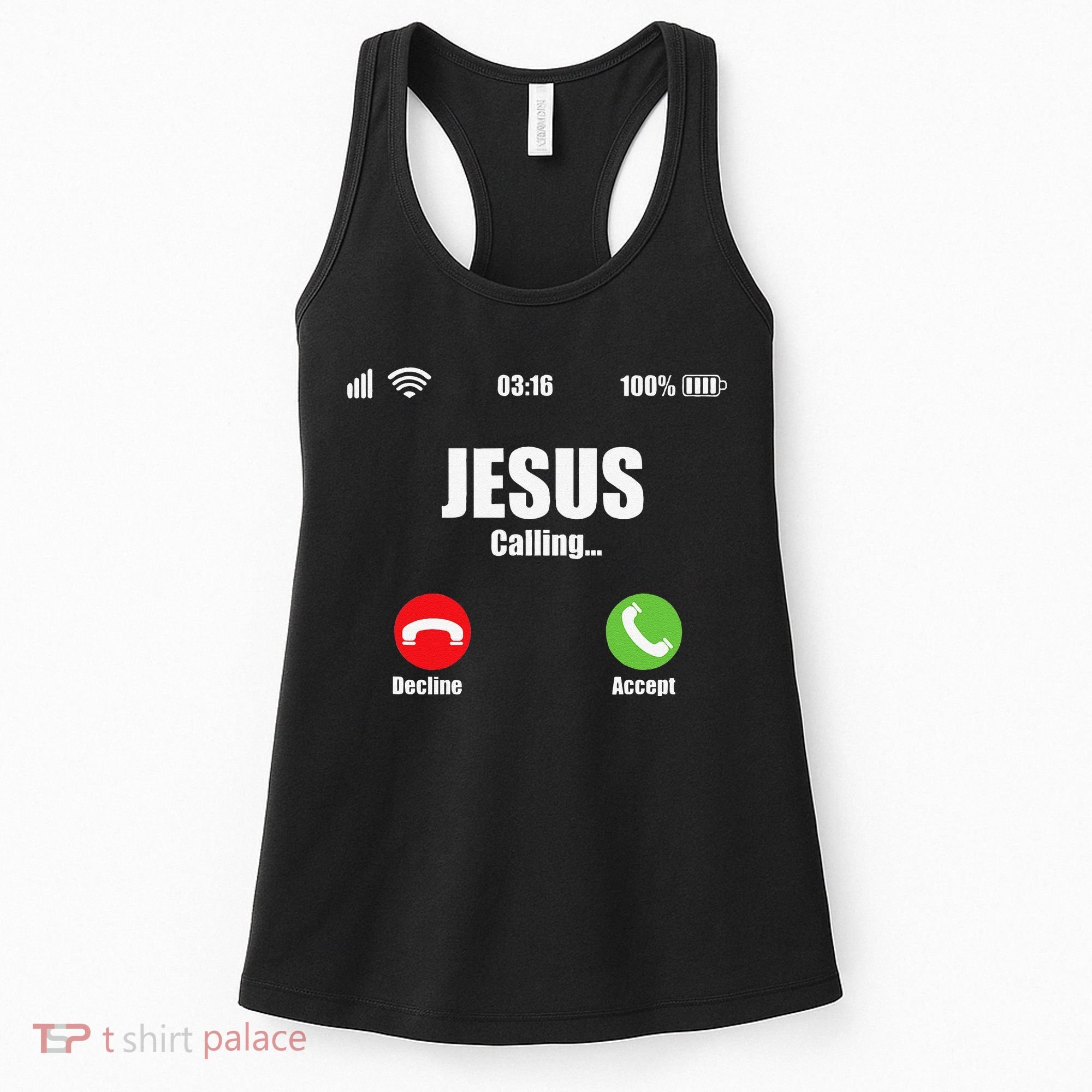 Jesus Is Calling Christian Cross Modern Believe Women's Tank Top