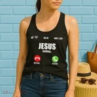 Jesus Is Calling Christian Cross Modern Believe Women's Tank Top thumb 2
