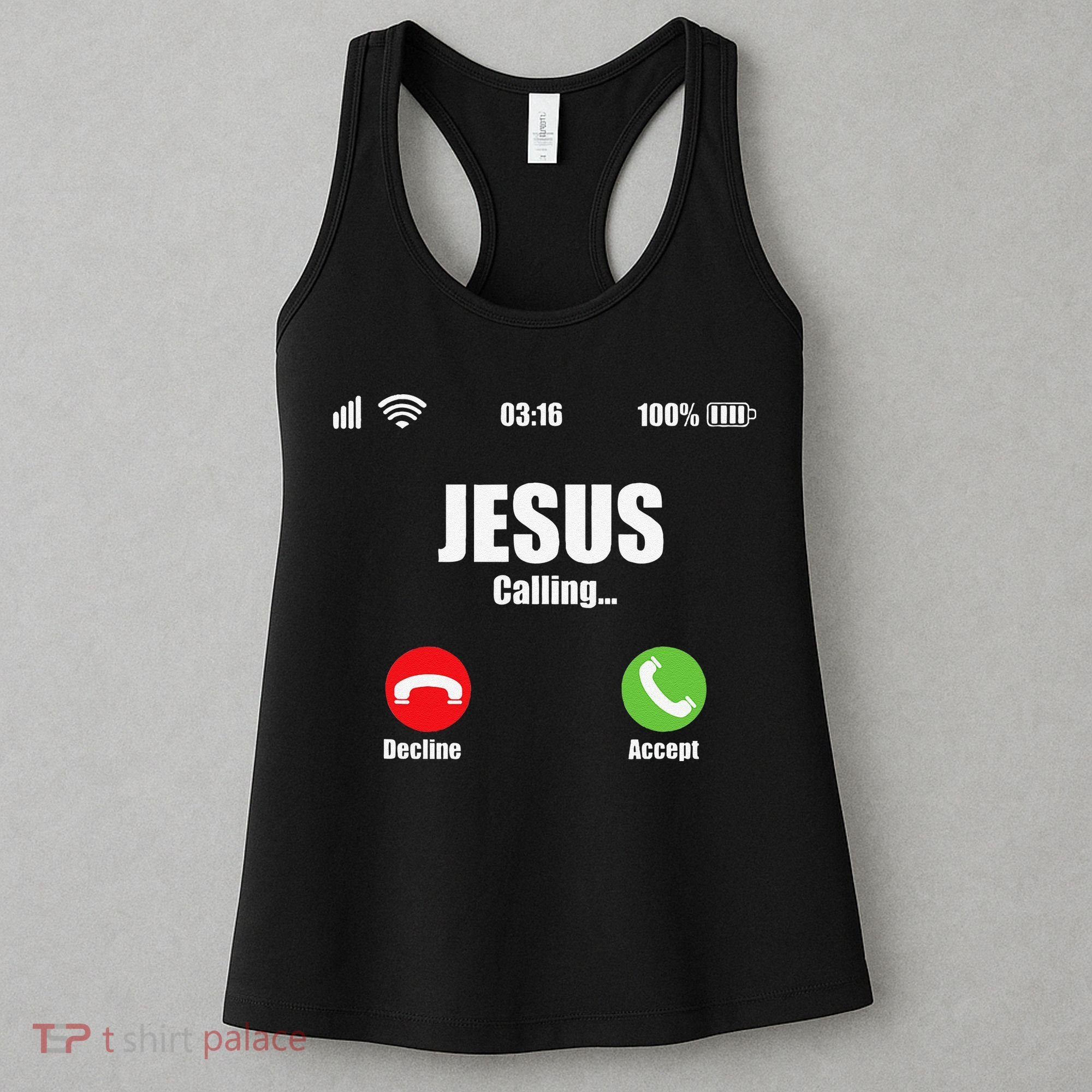 Jesus Is Calling Christian Cross Modern Believe Women's Tank Top