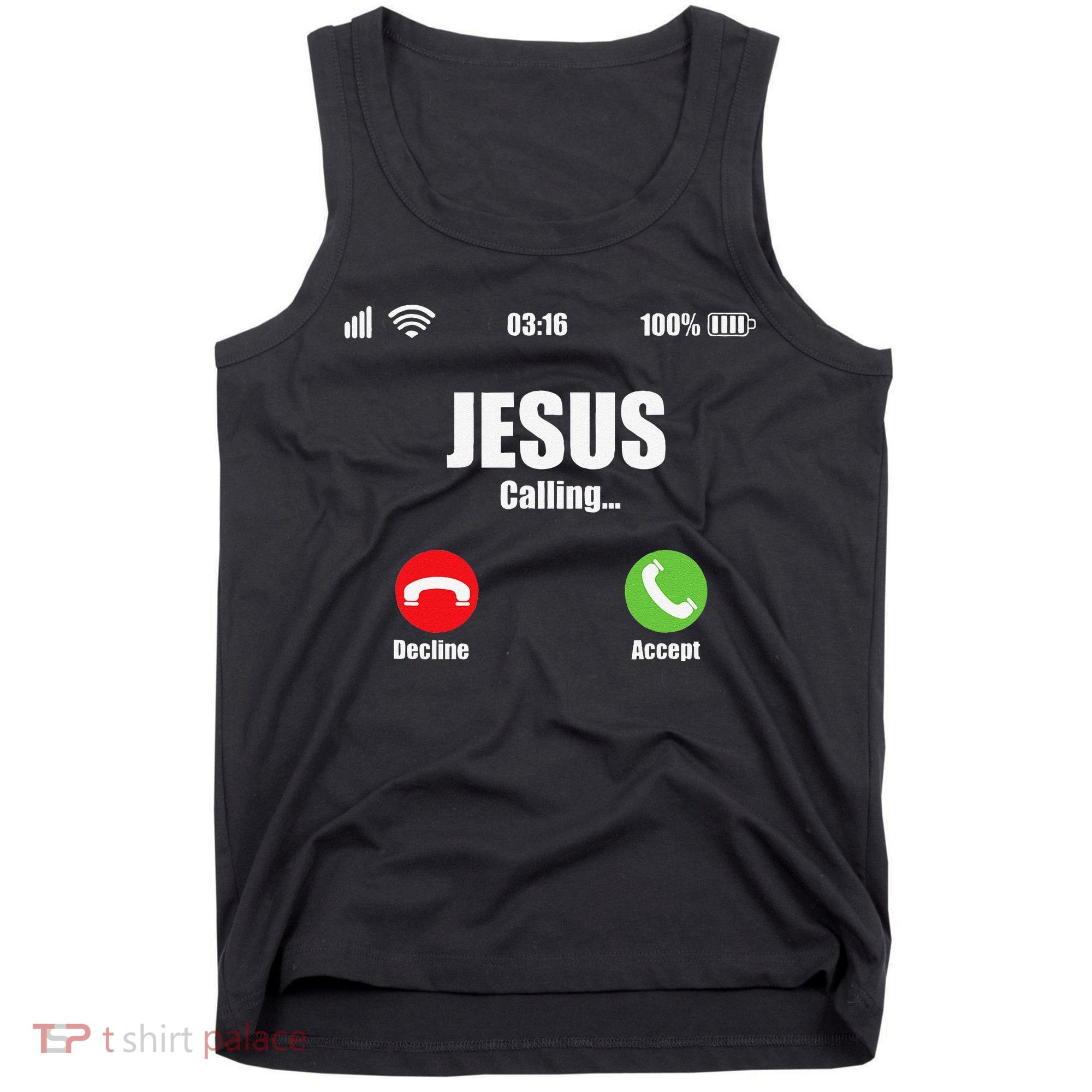 Jesus Is Calling Christian Cross Modern Believe Tank Top