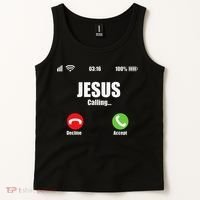 Jesus Is Calling Christian Cross Modern Believe Tank Top thumb 2