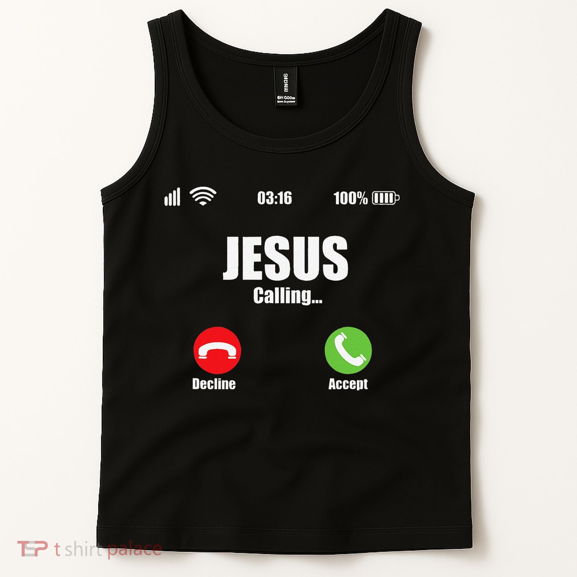 Jesus Is Calling Christian Cross Modern Believe Tank Top