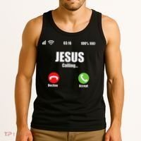 Jesus Is Calling Christian Cross Modern Believe Tank Top thumb 3