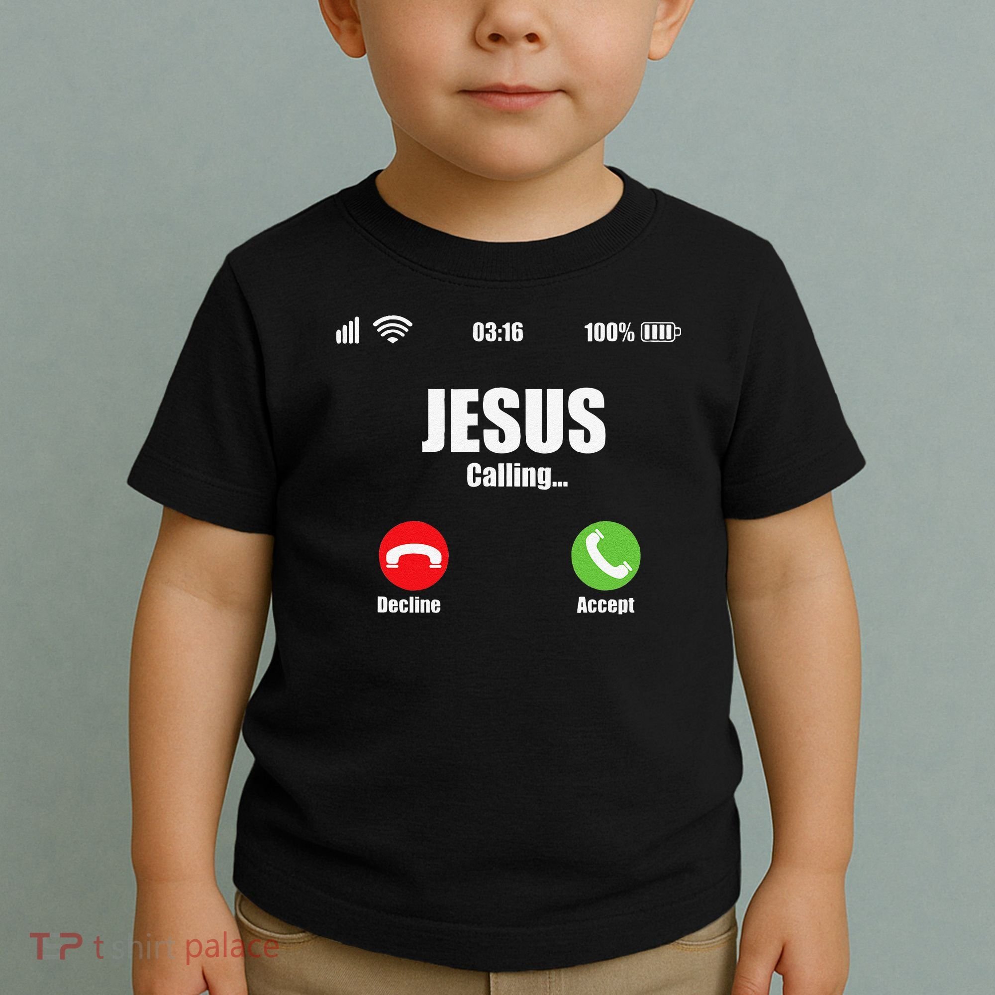 Jesus Is Calling Christian Cross Modern Believe Toddler T-Shirt