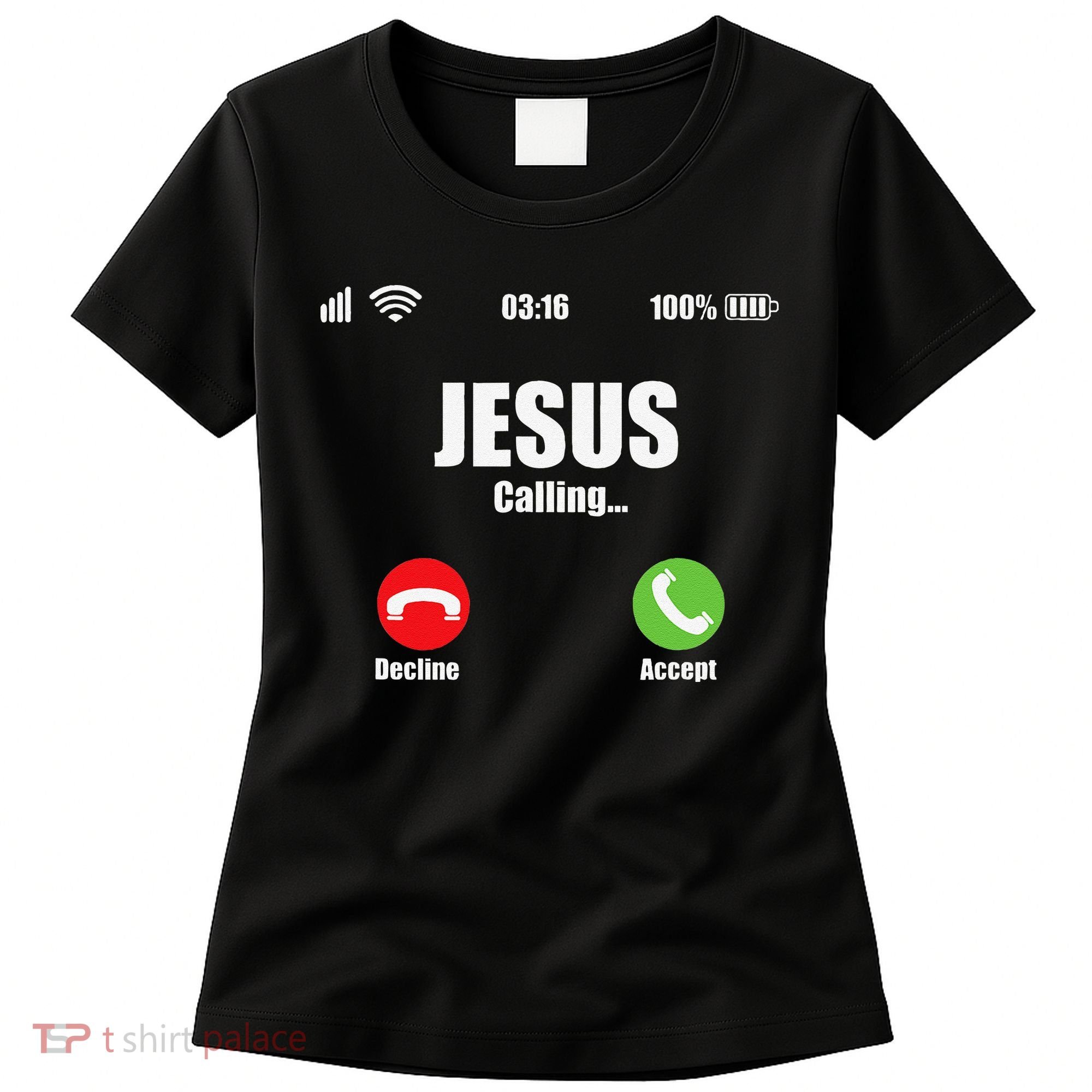 Jesus Is Calling Christian Cross Modern Believe Women's T-Shirt
