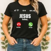 Jesus Is Calling Christian Cross Modern Believe Women's T-Shirt thumb 2