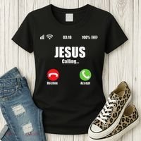 Jesus Is Calling Christian Cross Modern Believe Women's T-Shirt thumb 3