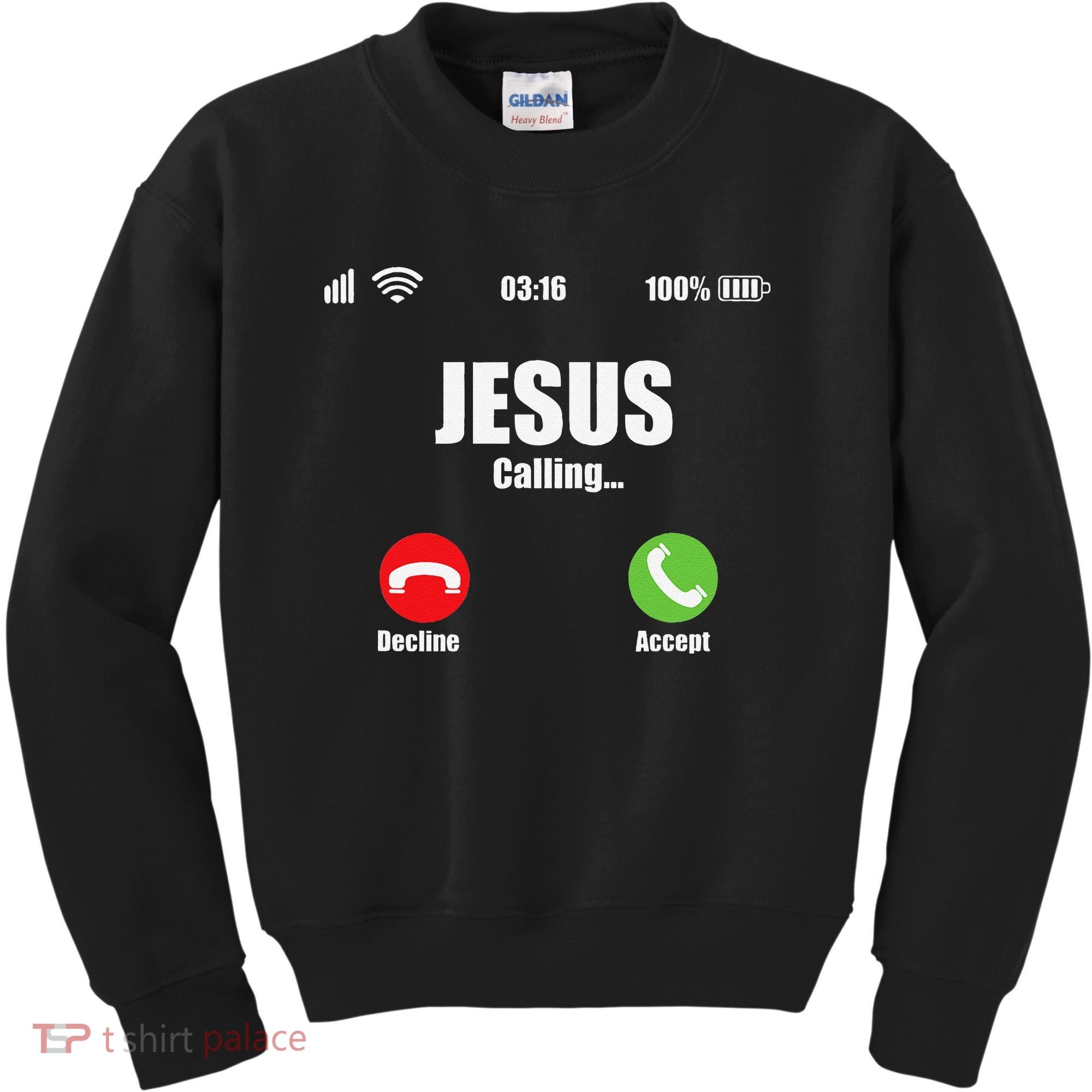 Jesus Is Calling Christian Cross Modern Believe Kids Sweatshirt