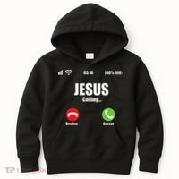 Jesus Is Calling Christian Cross Modern Believe Kids Hoodie thumb 0