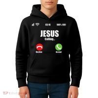 Jesus Is Calling Christian Cross Modern Believe Kids Hoodie thumb 4