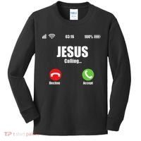 Jesus Is Calling Christian Cross Modern Believe Kids Long Sleeve Shirt thumb 0