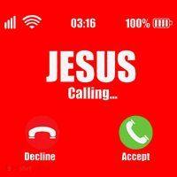 Jesus Is Calling Christian Cross Modern Believe Santa Hat thumb 1