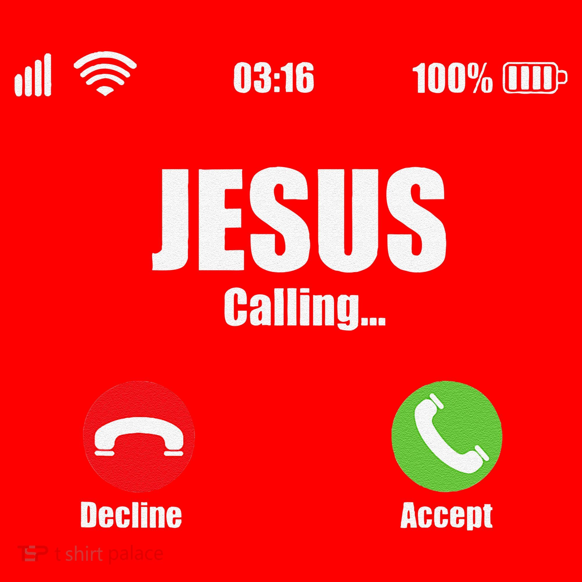 Jesus Is Calling Christian Cross Modern Believe Santa Hat