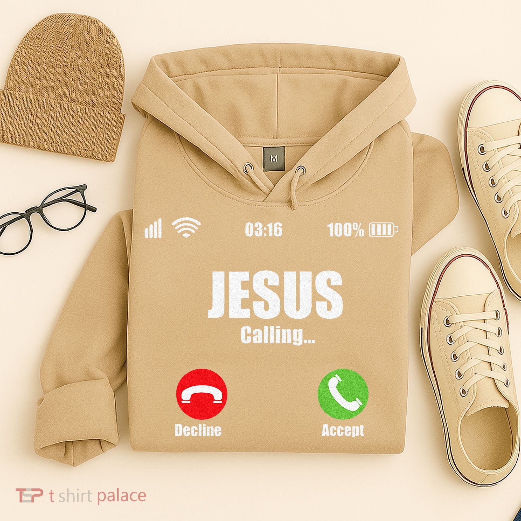 Jesus Is Calling Christian Cross Modern Believe Hoodie