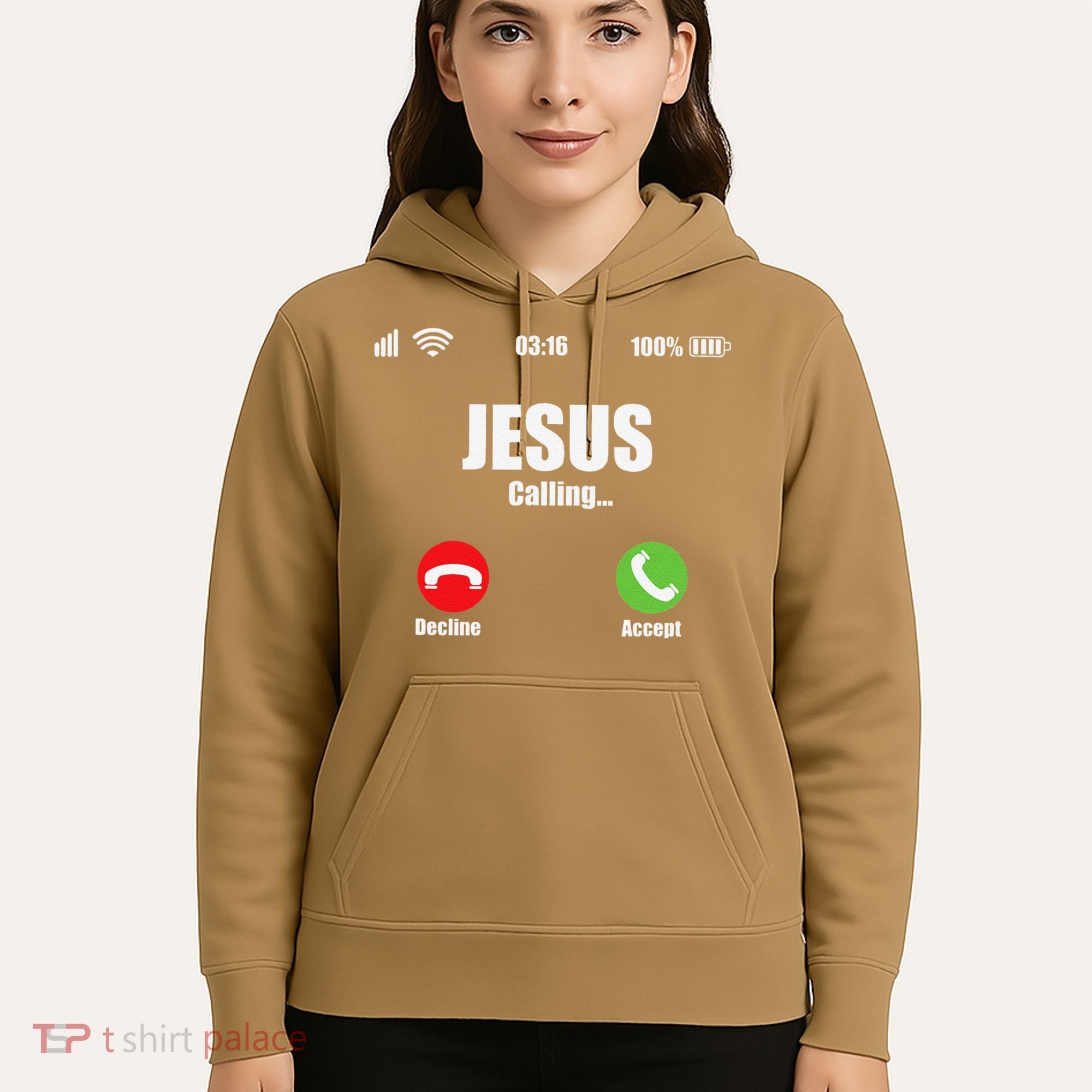 Jesus Is Calling Christian Cross Modern Believe Hoodie