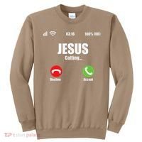Jesus Is Calling Christian Cross Modern Believe Sweatshirt thumb 0