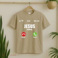 Jesus Is Calling Christian Cross Modern Believe T-Shirt thumb 2
