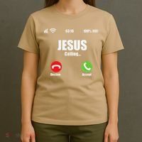 Jesus Is Calling Christian Cross Modern Believe T-Shirt thumb 4