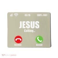 Jesus Is Calling Christian Cross Modern Believe Mousepad thumb 0