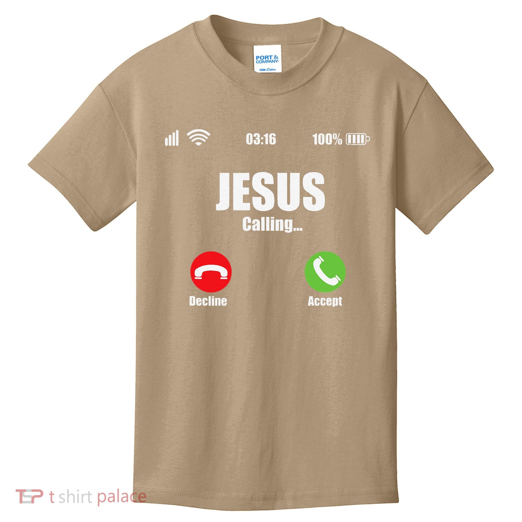 Jesus Is Calling Christian Cross Modern Believe Kids T-Shirt