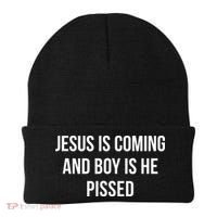 Jesus Is Coming And Boy Is He Pissed Beanie thumb 0