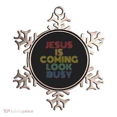 Jesus Is Coming Look Busy Retro 70s Vintage Ornament