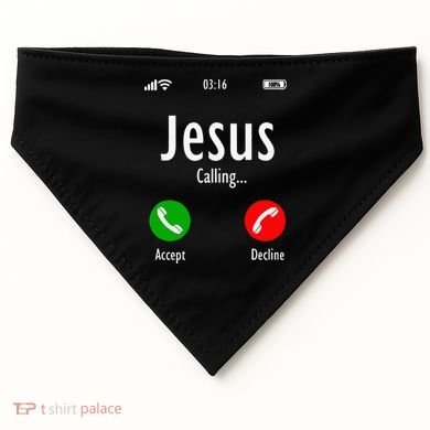 Jesus Is Calling Christian T USA-Made Doggie Bandana