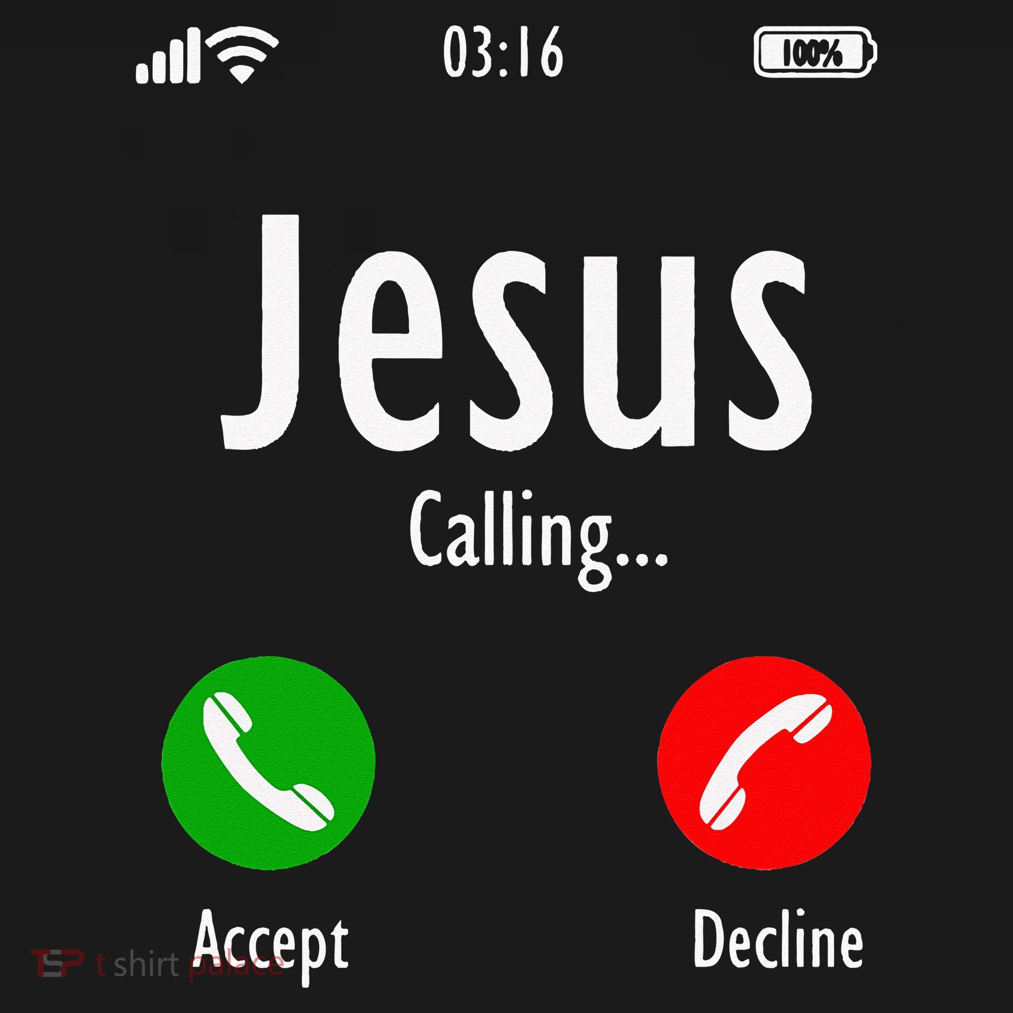 Jesus Is Calling Christian T USA-Made Doggie Bandana