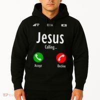 Jesus Is Calling Christian T Hoodie thumb 2