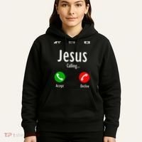 Jesus Is Calling Christian T Hoodie thumb 5