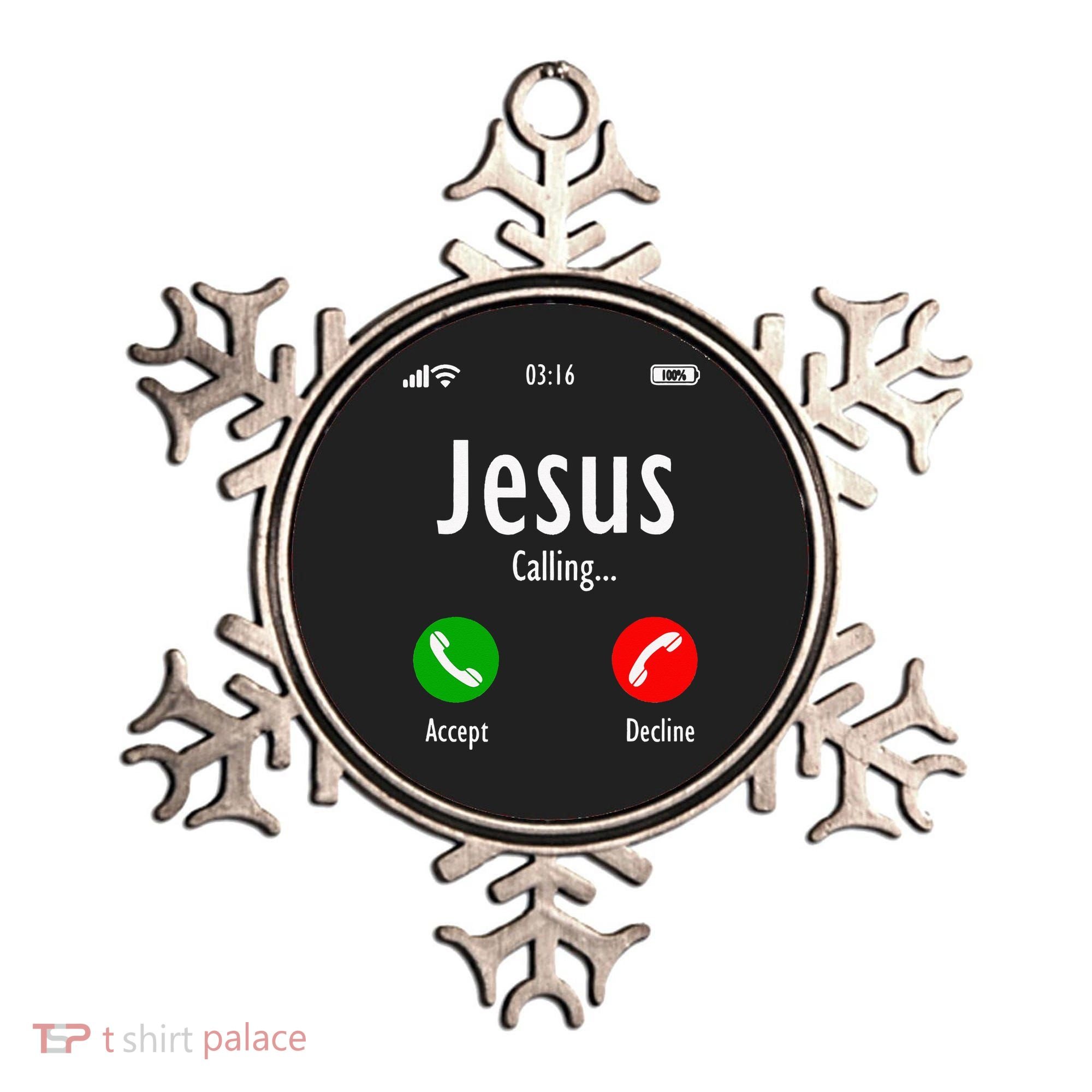 Jesus Is Calling Christian T Ornament