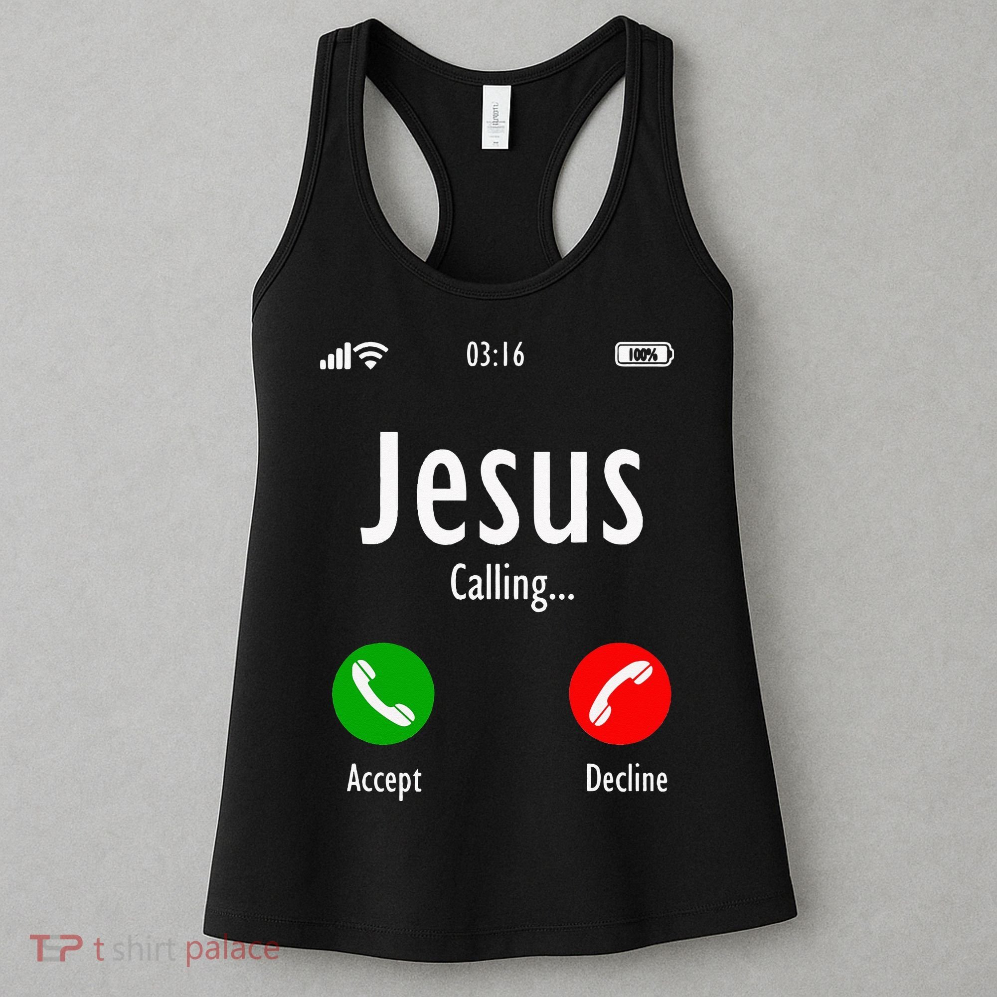 Jesus Is Calling Christian T Women's Tank Top