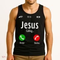 Jesus Is Calling Christian T Tank Top thumb 3