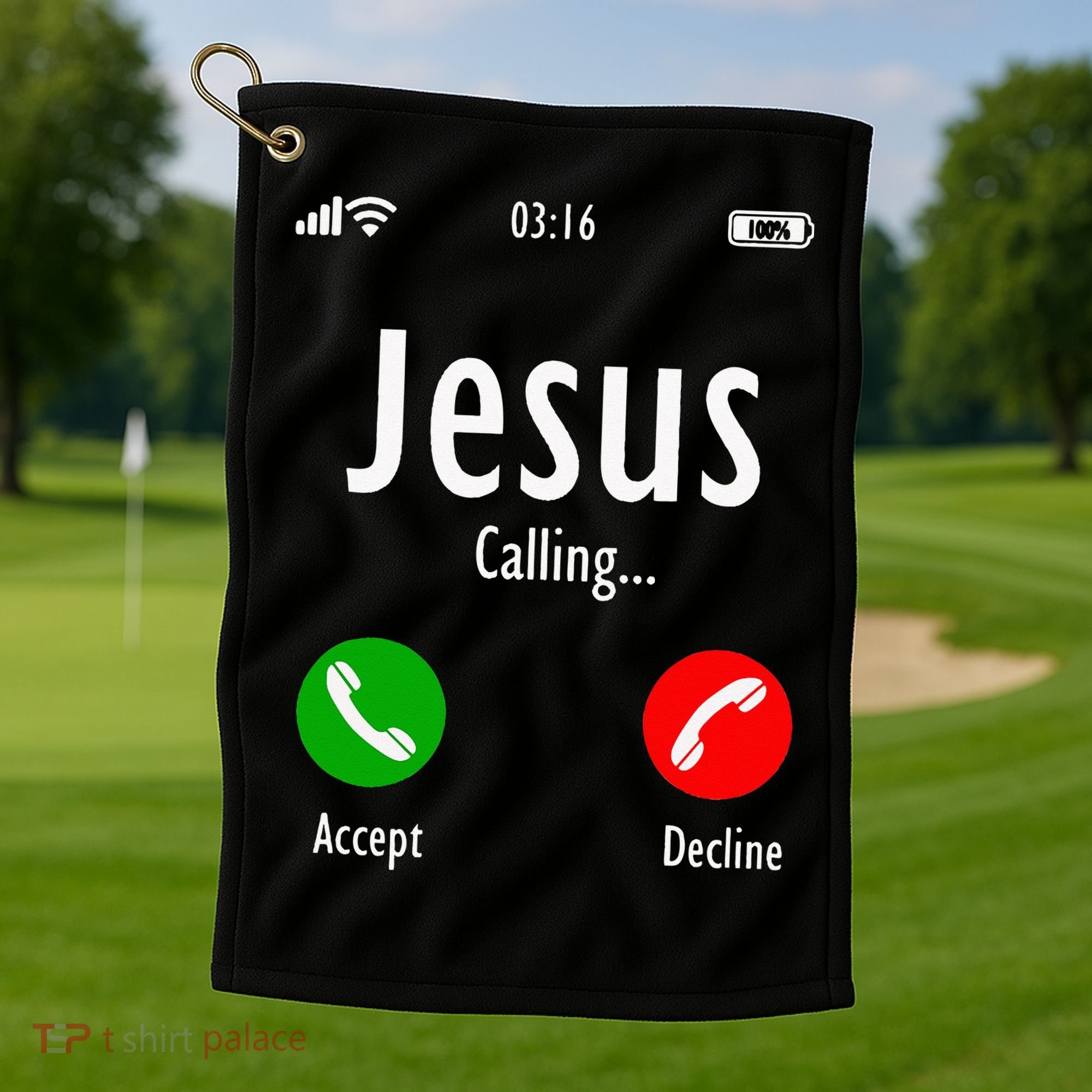 Jesus Is Calling Christian T Golf Towel
