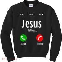Jesus Is Calling Christian T Kids Sweatshirt thumb 0