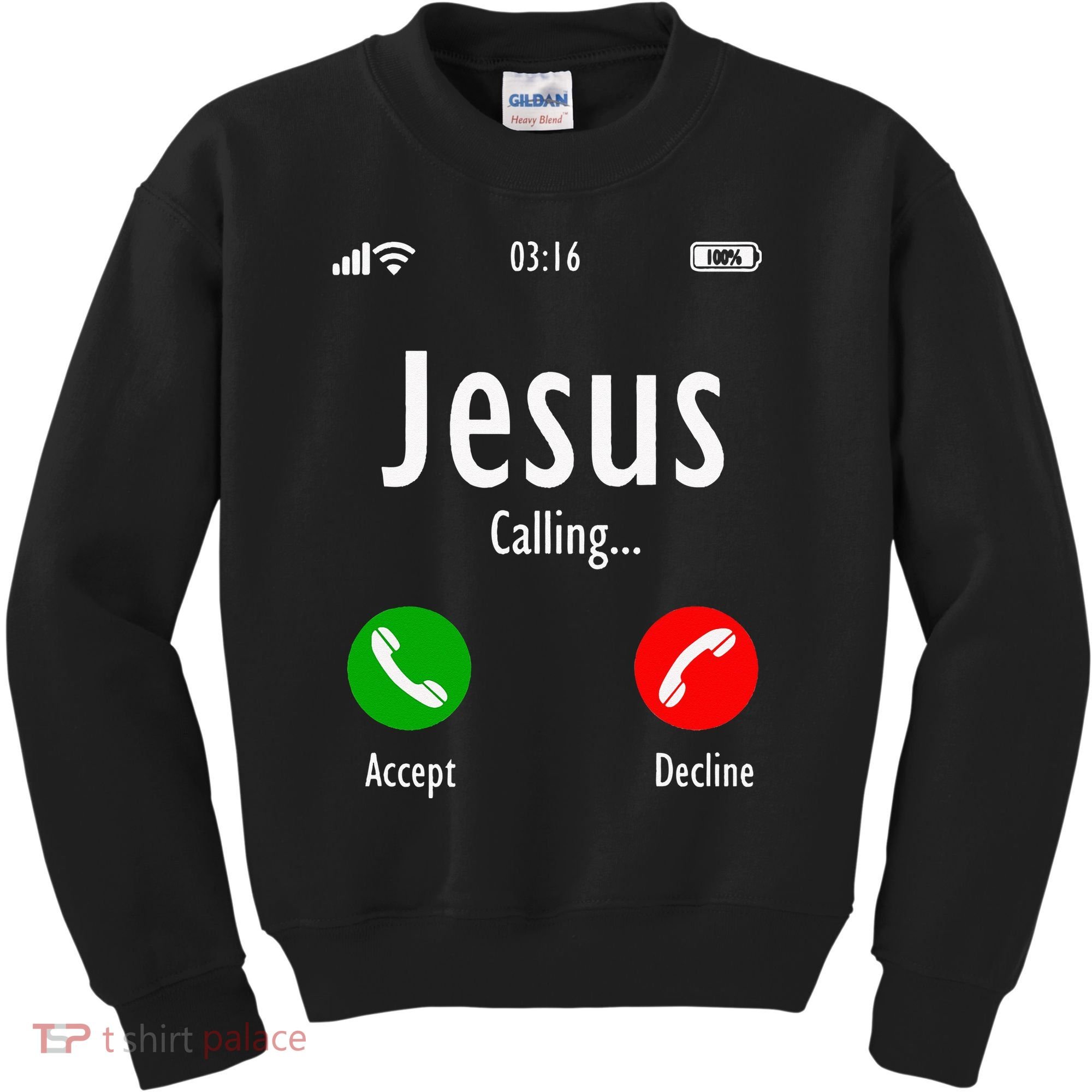Jesus Is Calling Christian T Kids Sweatshirt