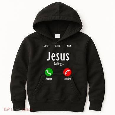 Jesus Is Calling Christian T Kids Hoodie