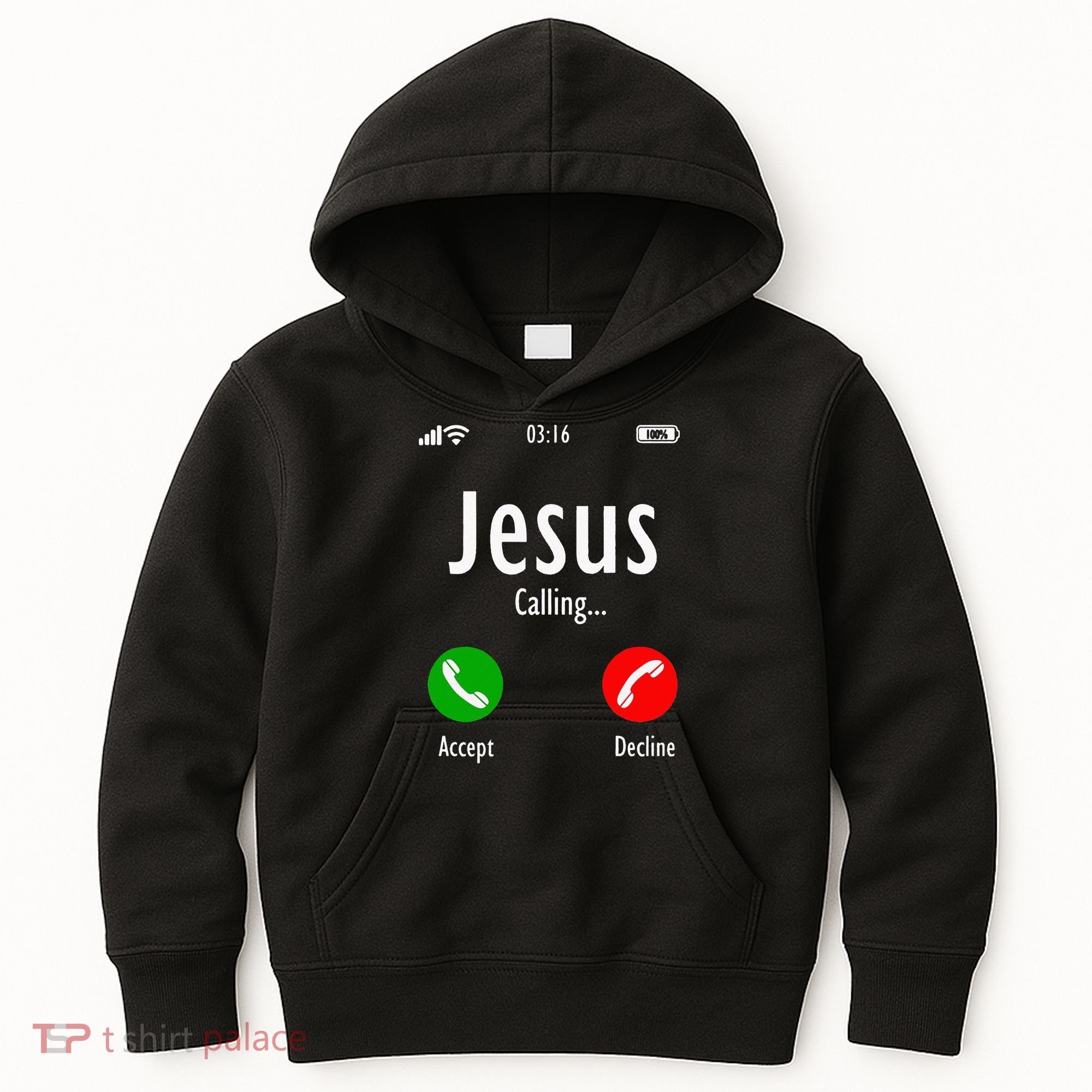 Jesus Is Calling Christian T Kids Hoodie