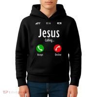 Jesus Is Calling Christian T Kids Hoodie thumb 4