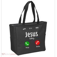 Jesus Is Calling Christian T Tote Bag thumb 2